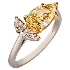 Bulgari 2.01 Carat Fancy Intense Yellow Diamond Ring