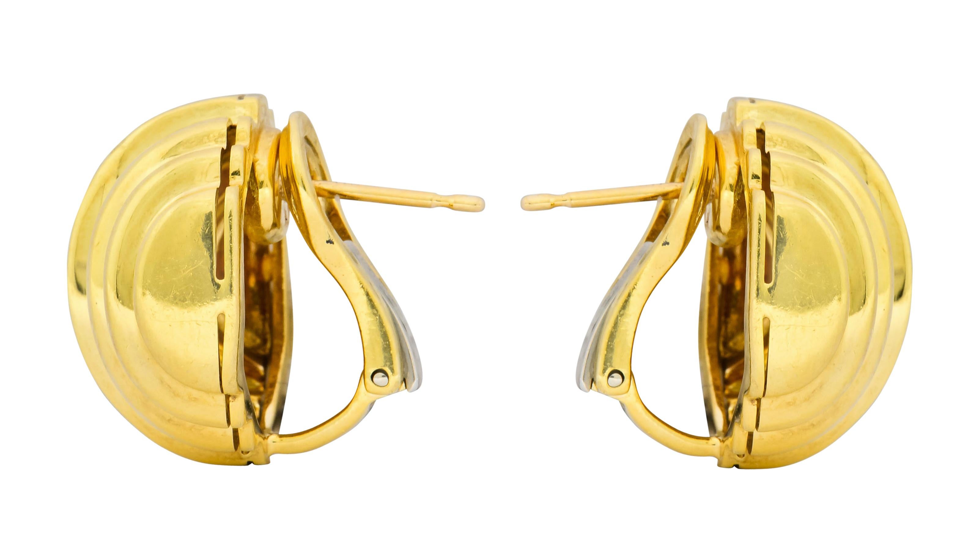 Contemporary Bulgari 2.50 Carat Diamond 18 Karat Gold Multi-Dimensional Earrings