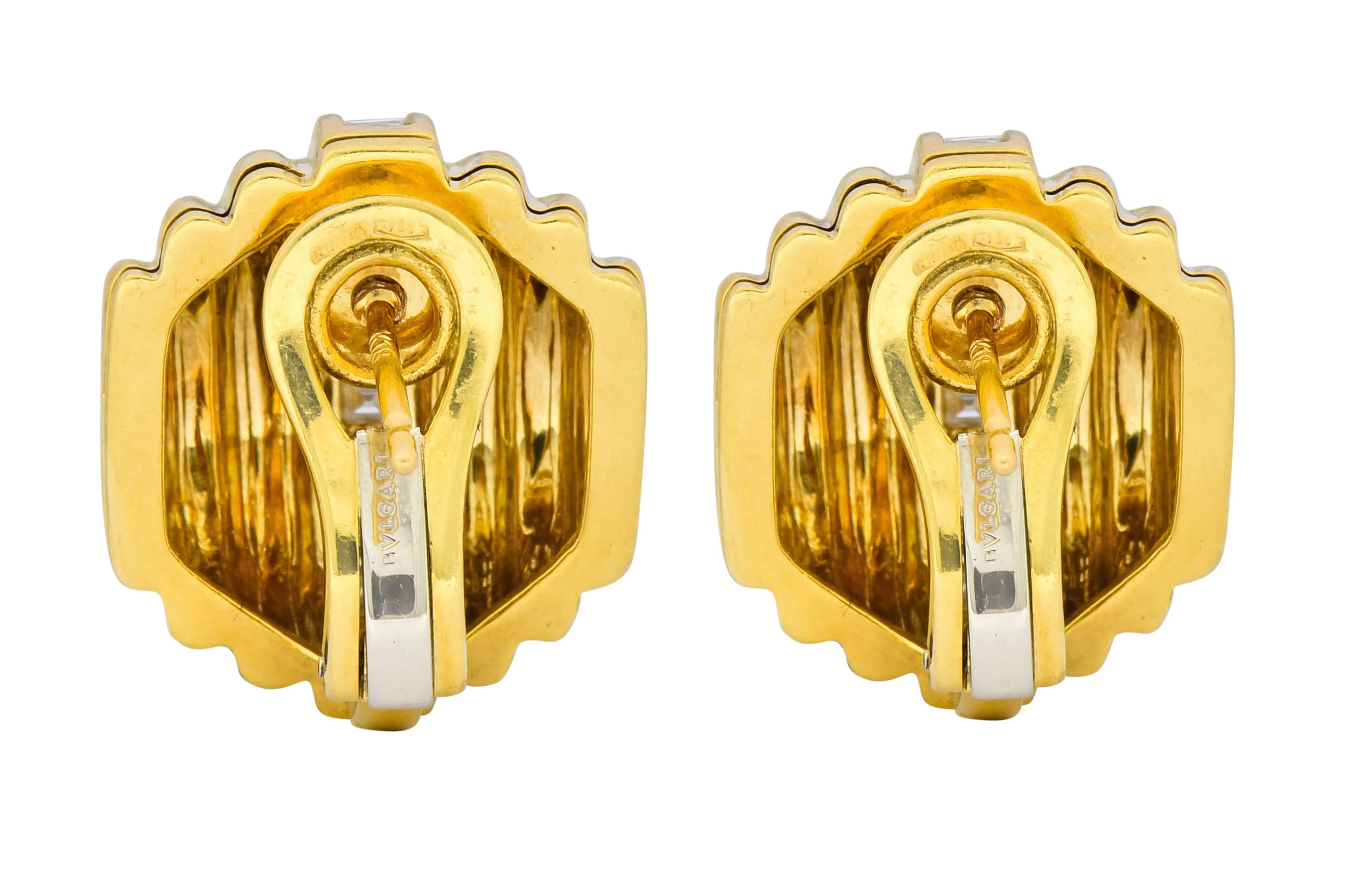 Bulgari 2.50 Carat Diamond 18 Karat Gold Multi-Dimensional Earrings 1
