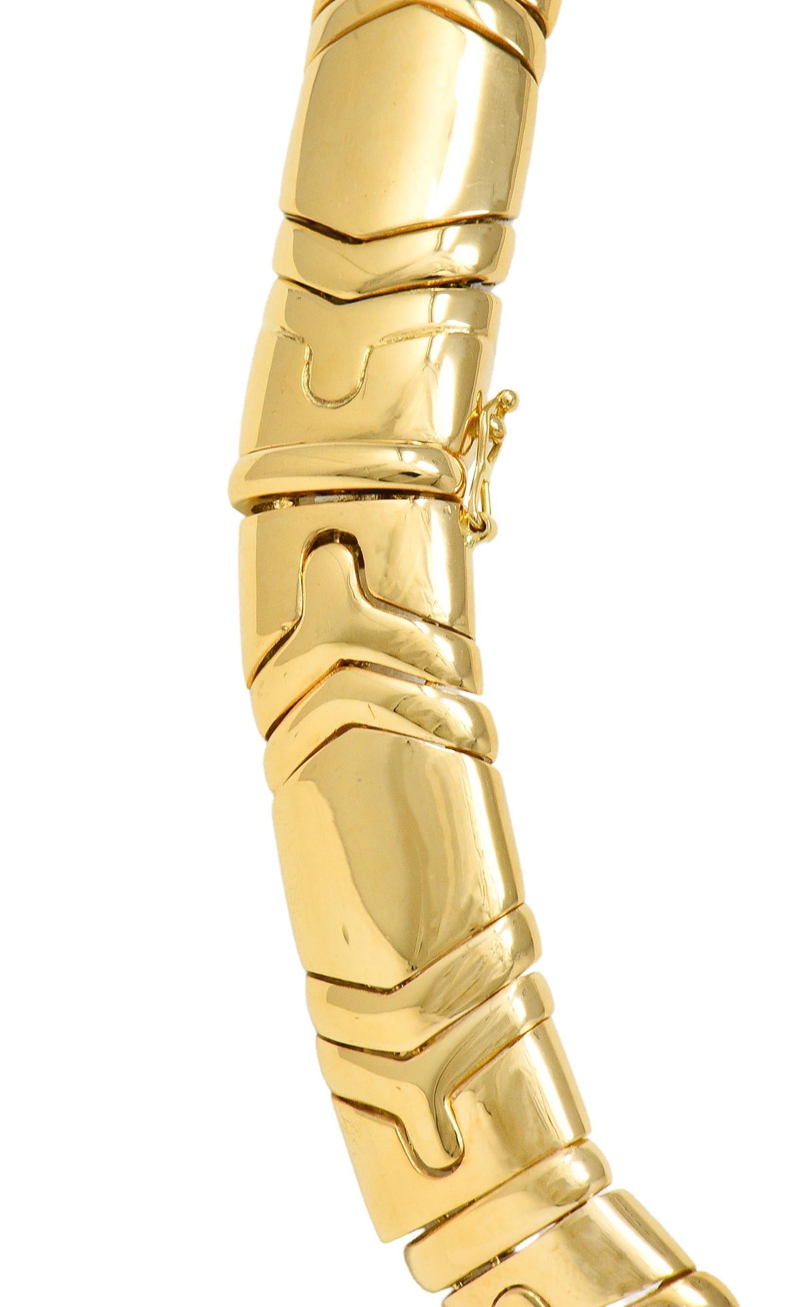 Bulgari Collana Parentesi Vintage in oro 18 carati con diamanti multipli da 29,45 CTW in vendita 5