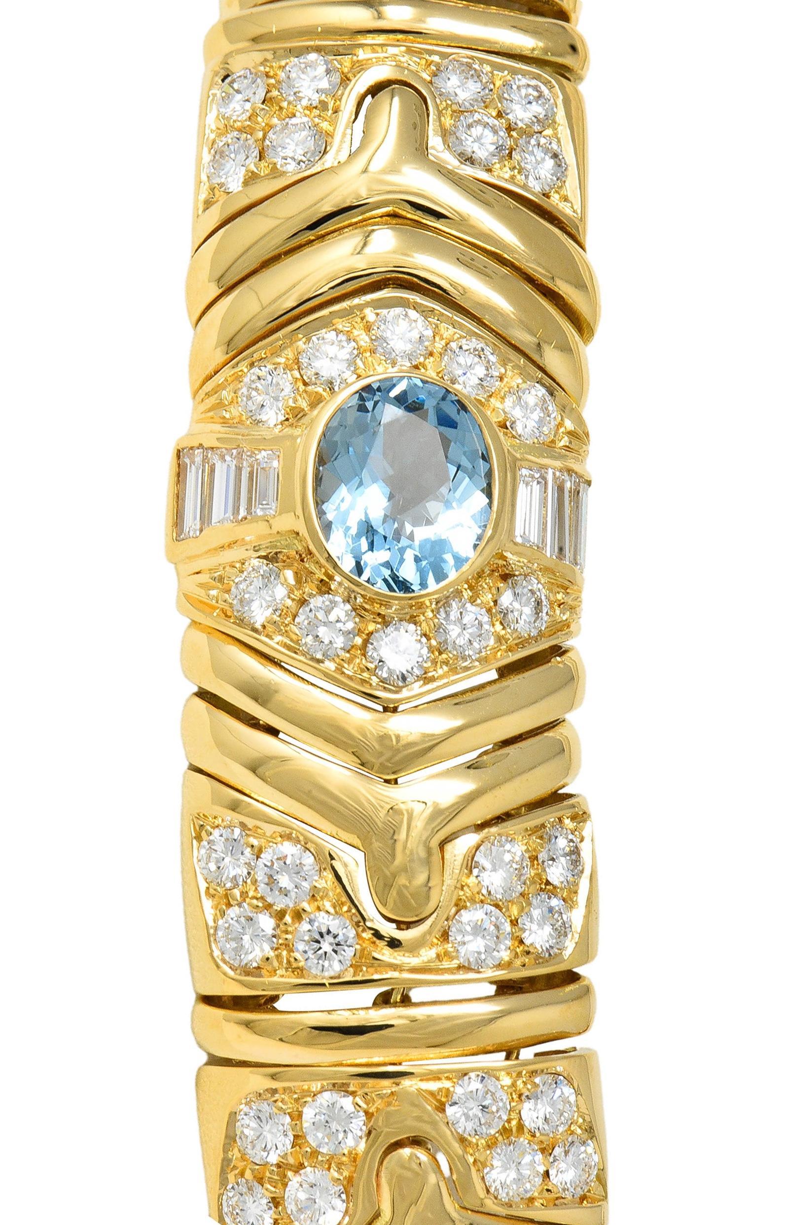 Bulgari Collana Parentesi Vintage in oro 18 carati con diamanti multipli da 29,45 CTW in vendita 7