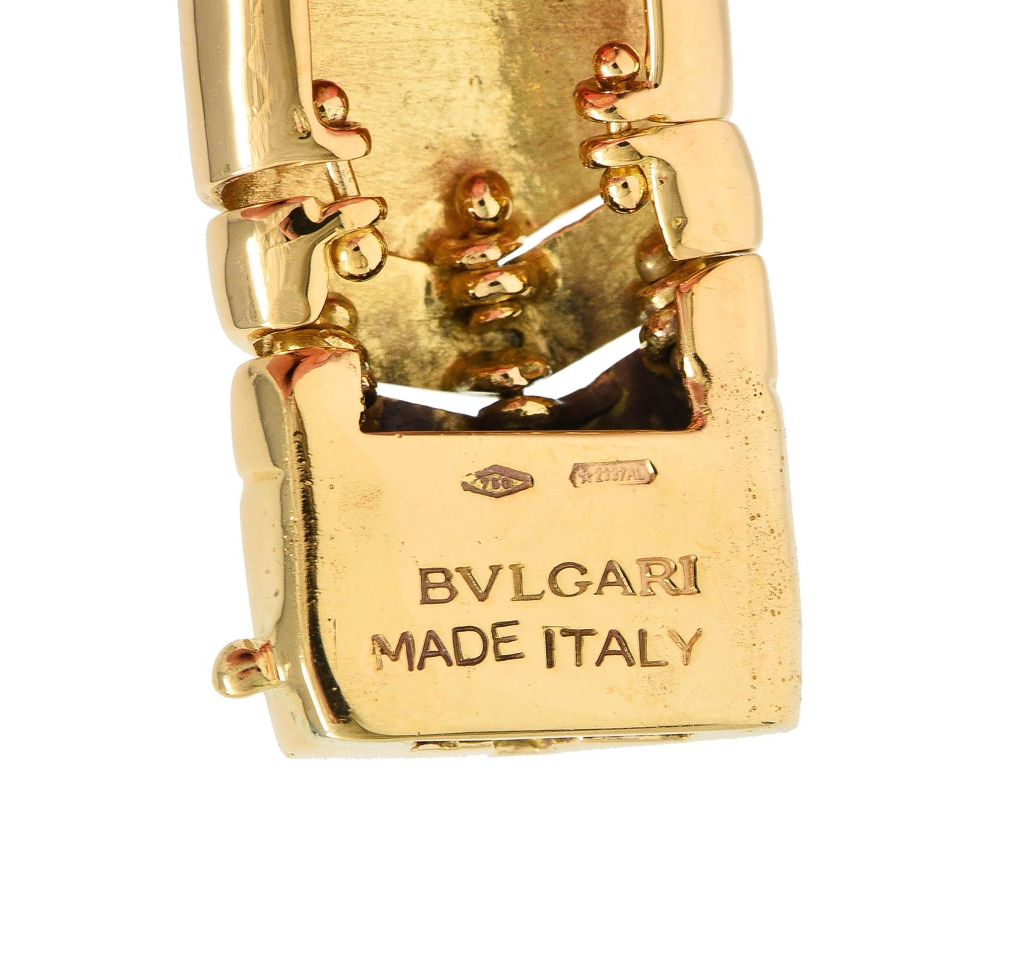 Bulgari Collana Parentesi Vintage in oro 18 carati con diamanti multipli da 29,45 CTW in vendita 3