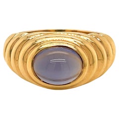 Bulgari 3 Carat Iolite Gold Vintage Ring