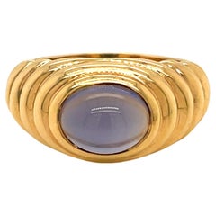 Bulgari 3 Carat Sapphire Gold Vintage Ring