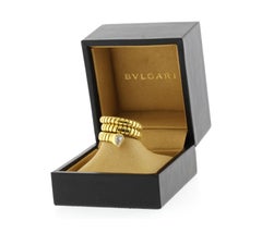 Bulgari 3 Coil Tubagas Pear-shape Diamond Ring