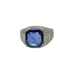 Bulgari 3.75 Carat Burmese Sapphire & Diamond Trombino Ring