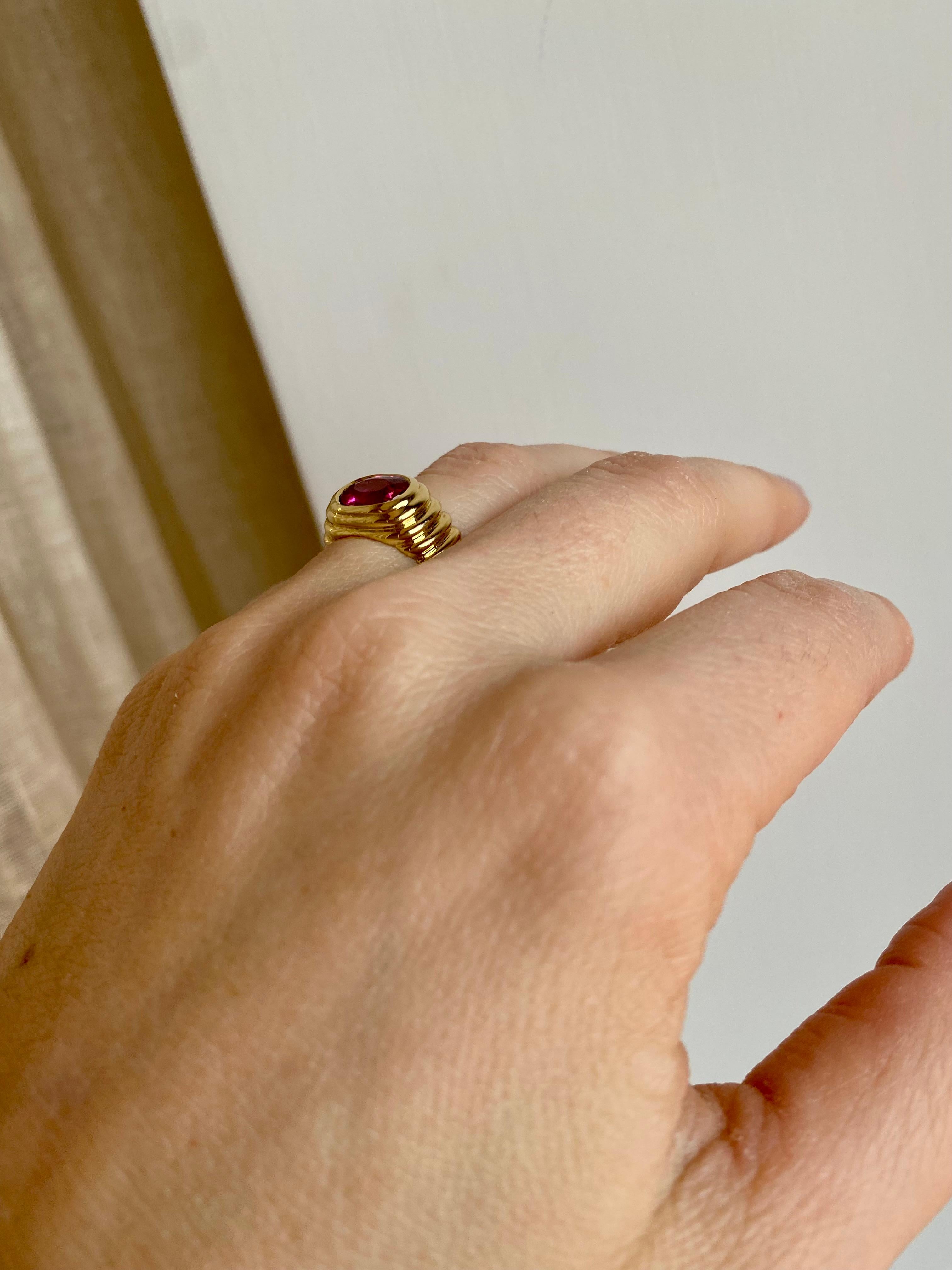 Bulgari Vintage-Ring mit 5 Karat Turmalin in Gold 8