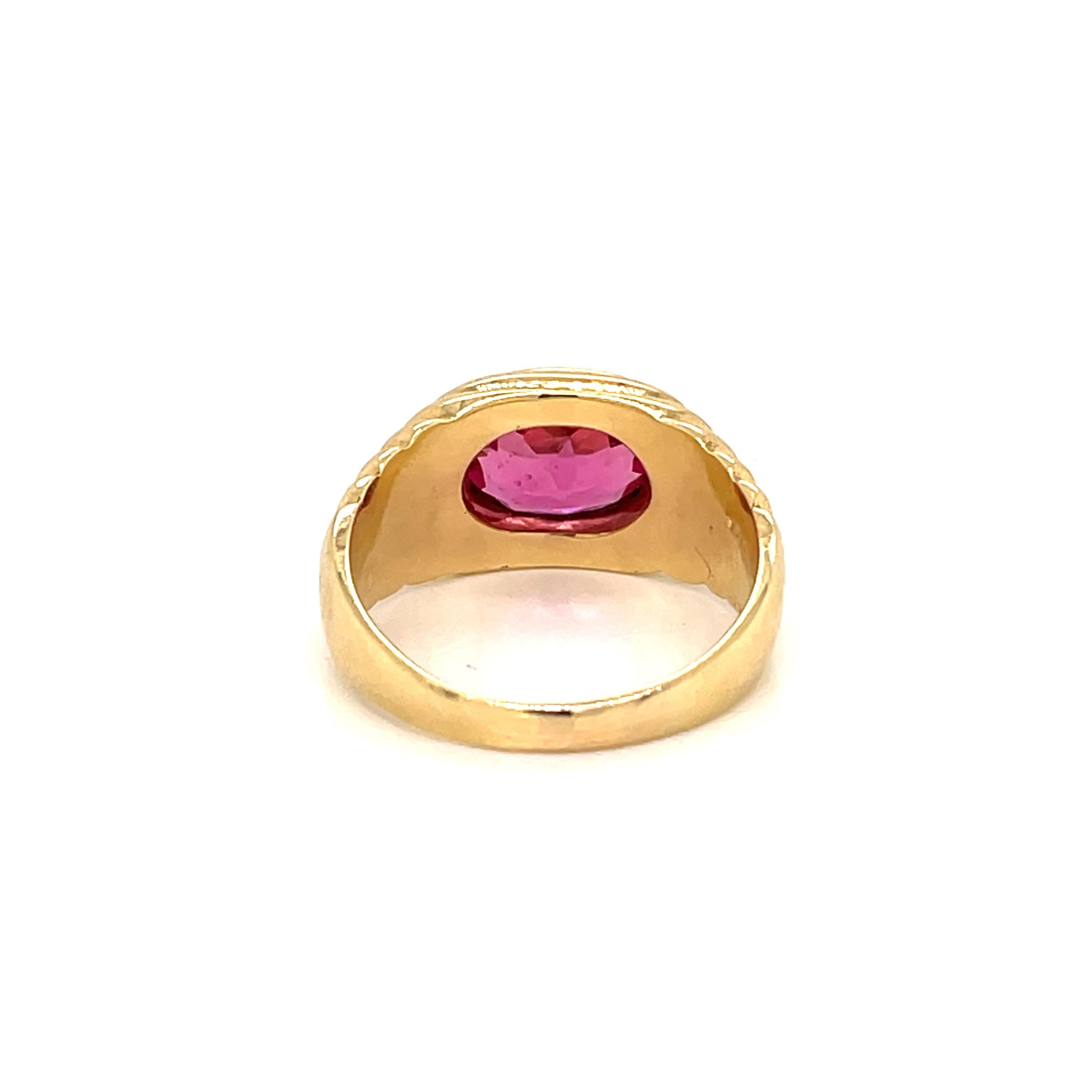 Bulgari Vintage-Ring mit 5 Karat Turmalin in Gold 3