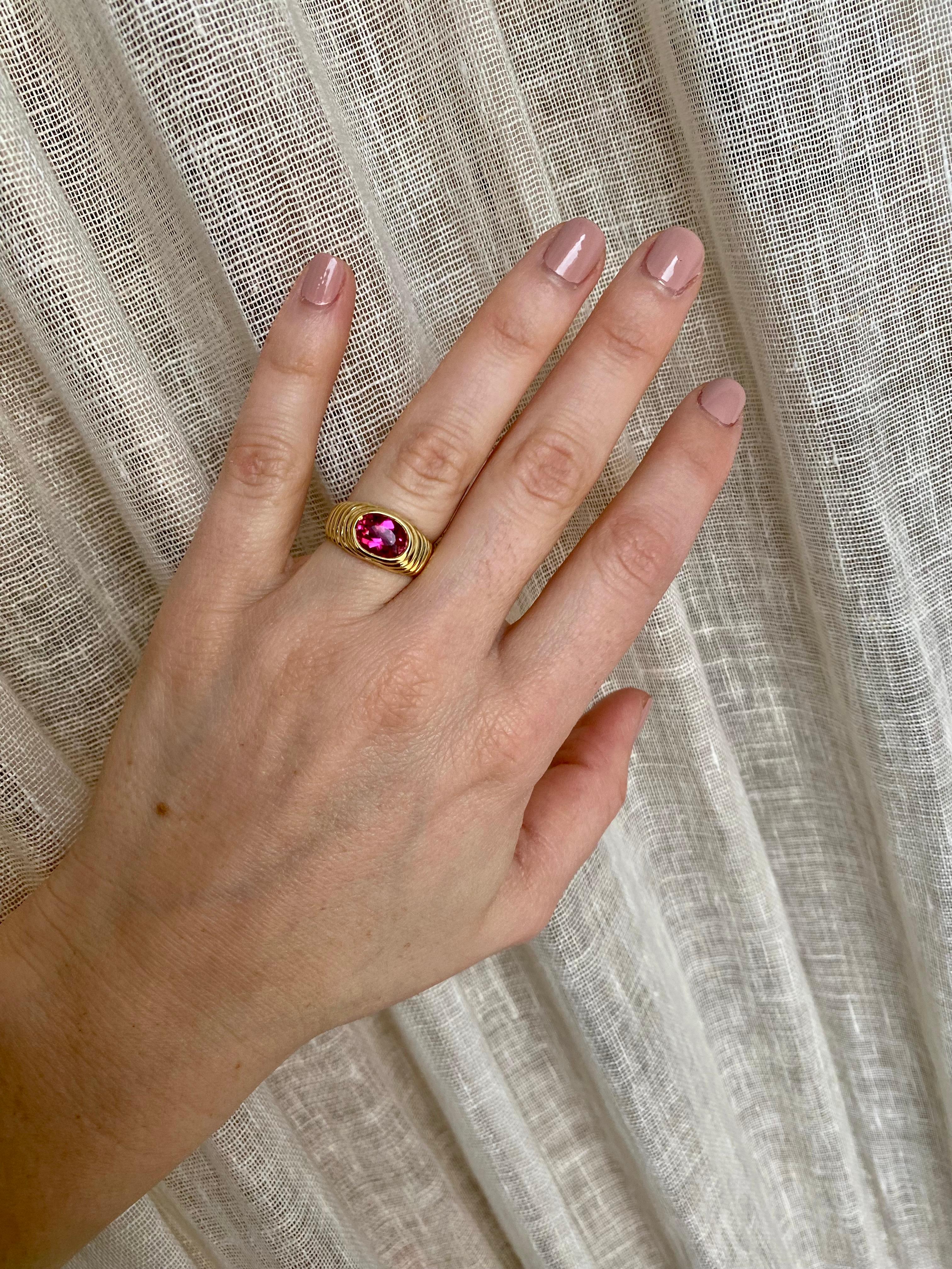 Bulgari Vintage-Ring mit 5 Karat Turmalin in Gold 4