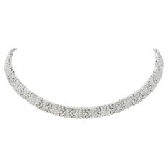 Bulgari 5.50 Carat Diamond 18 Karat White Gold Parentesi Collar Necklace