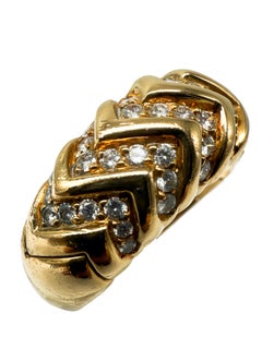 Bulgari 6295Ring aus 18K Gelbgold mit Diamanten