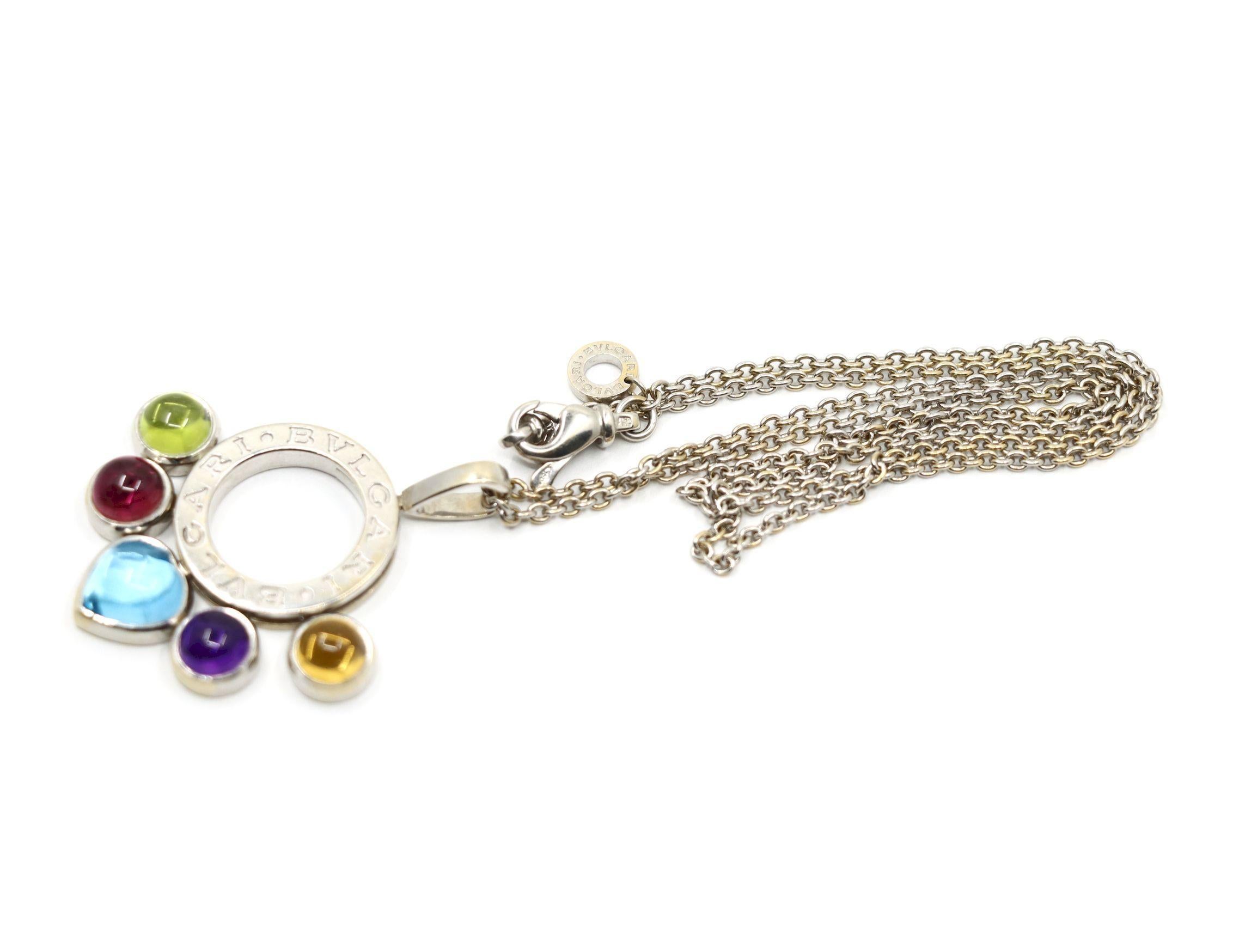 Bulgari Allegra - Collana con ciondolo in oro 18KT e pietre preziose in vendita 10
