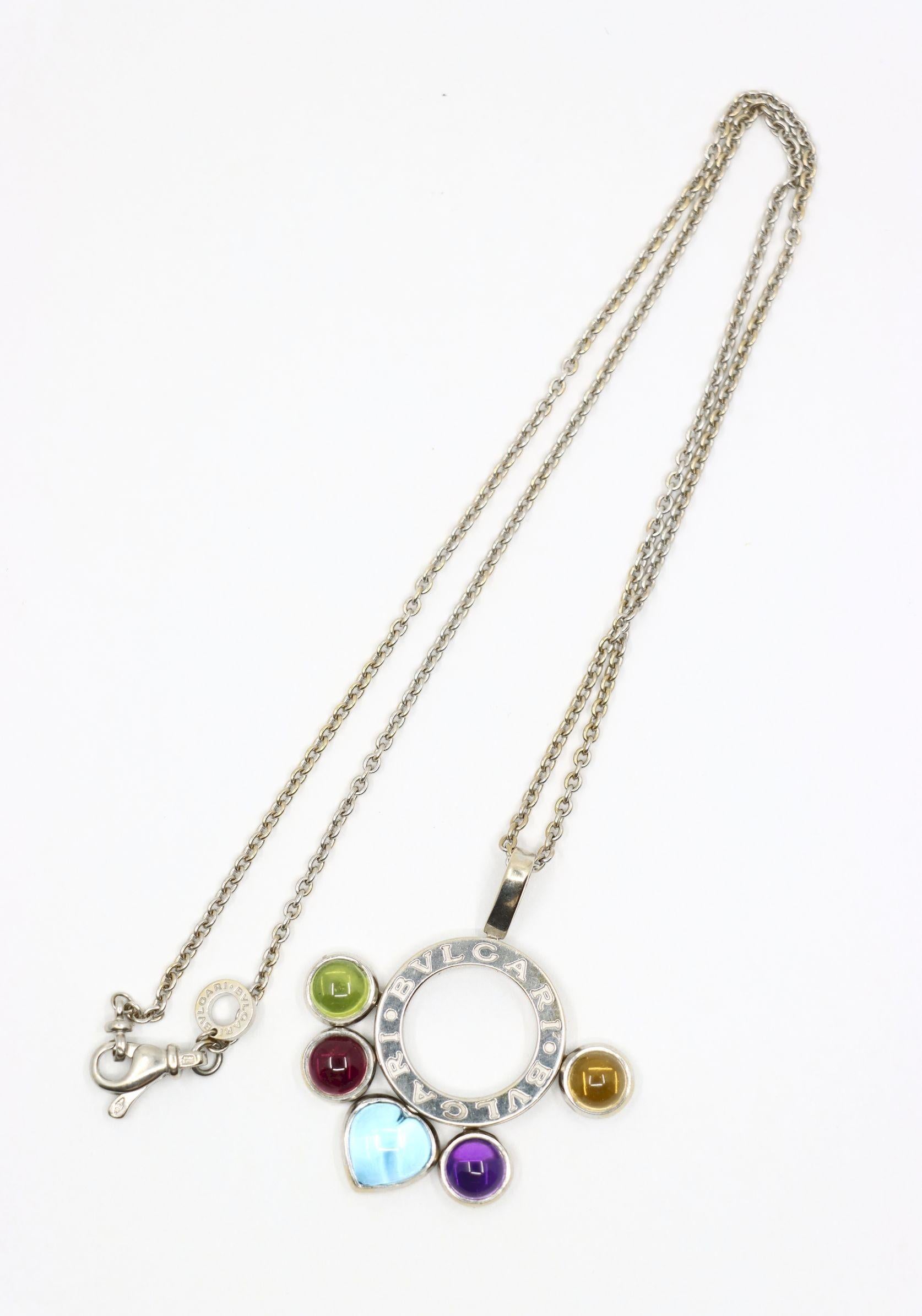 Donna Bulgari Allegra - Collana con ciondolo in oro 18KT e pietre preziose in vendita