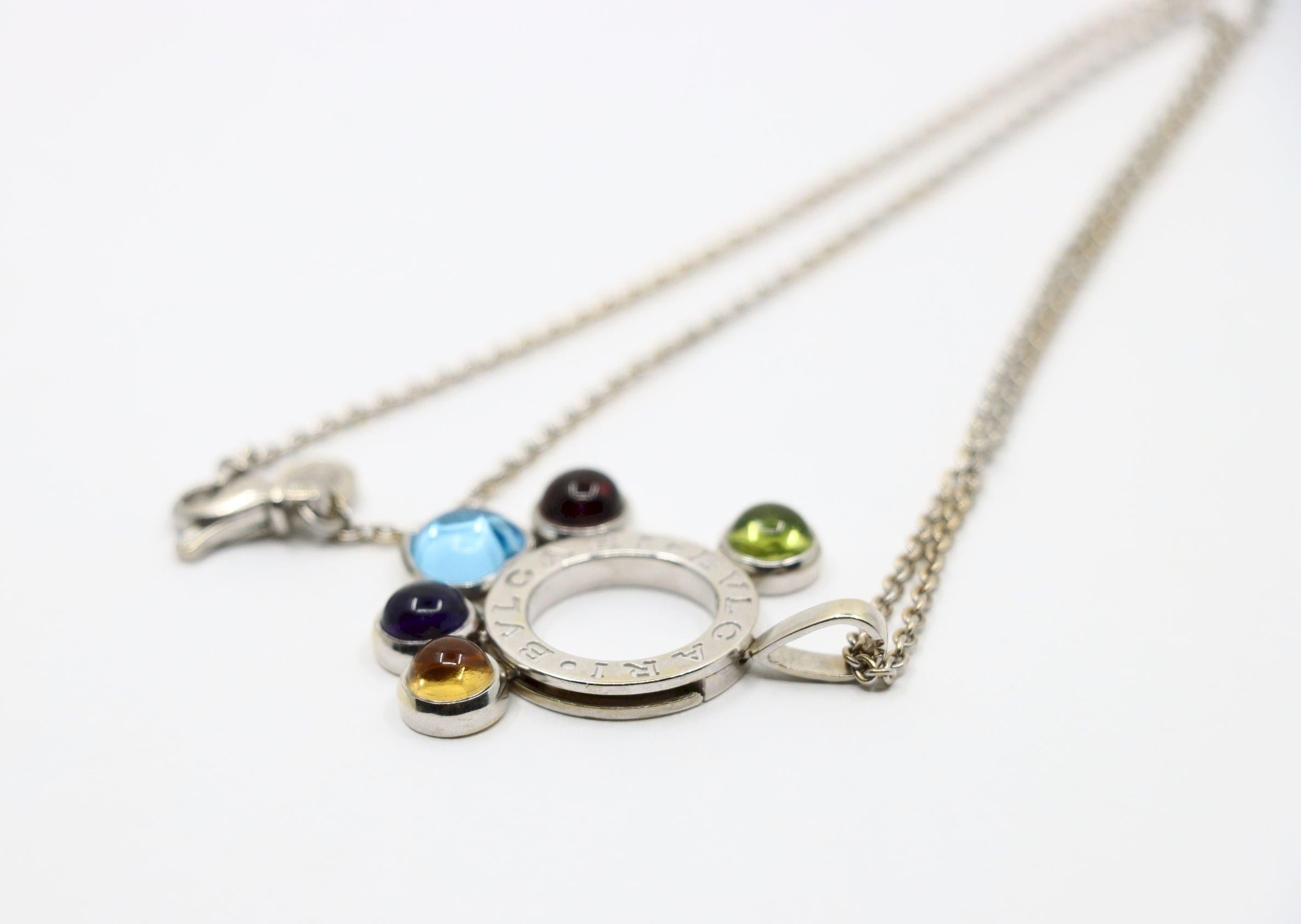 Bulgari Allegra - Collana con ciondolo in oro 18KT e pietre preziose in vendita 4