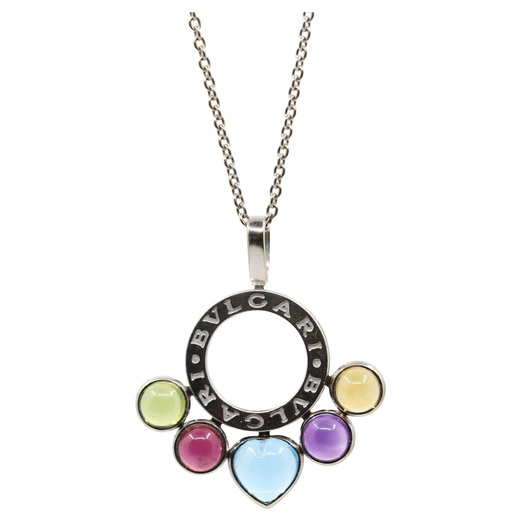 Bulgari Allegra 18KT Gold Multi-Gemstone Pendant Necklace