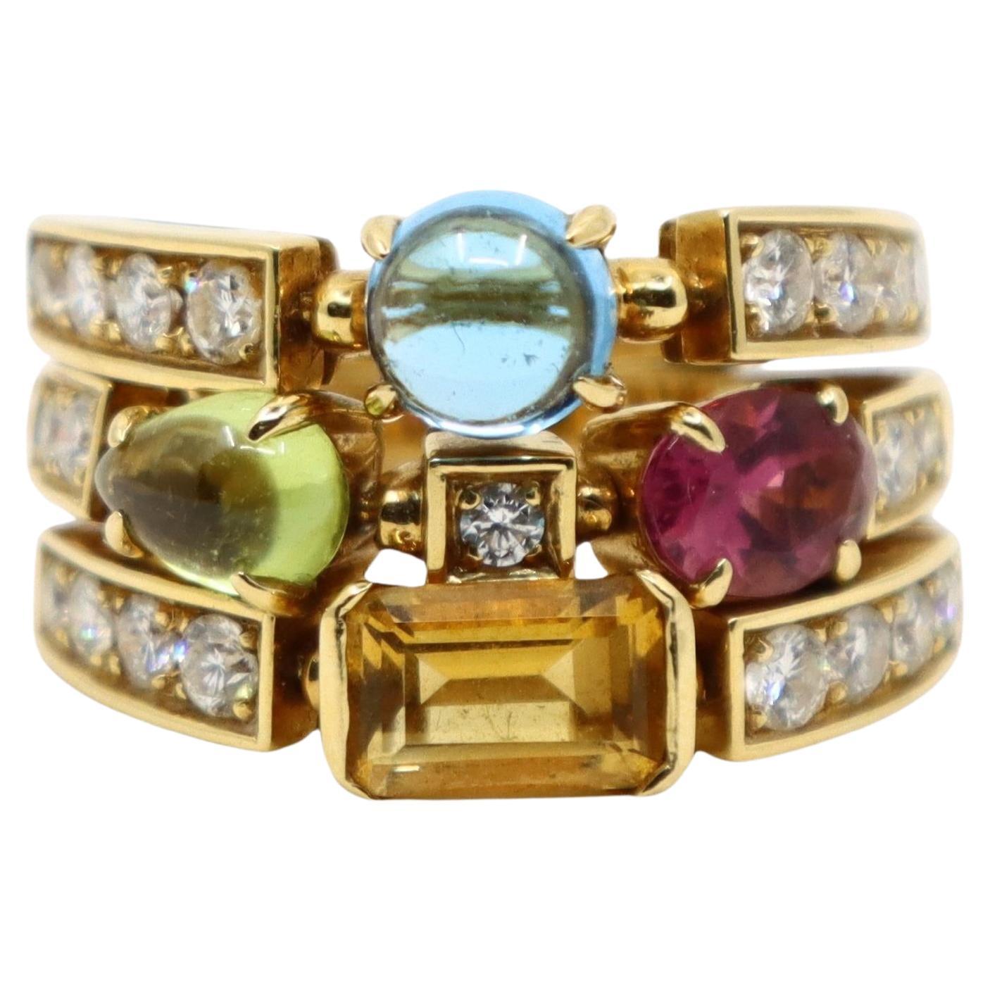 Anello Bulgari Allegra con diamanti e pietre dure