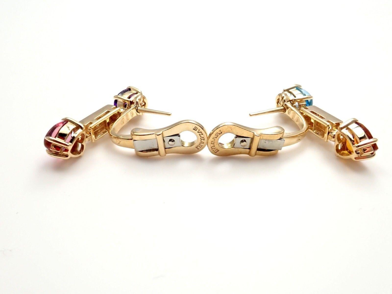 Bulgari Allegra Diamond Topas Citrin Gelbgold Ohrringe 6