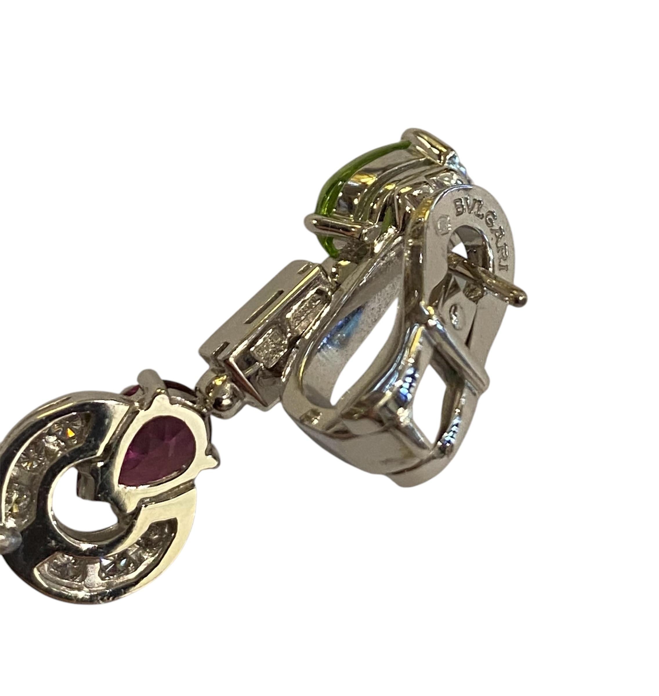 Bulgari Allegra Earrings with Citrine, Tourmaline, Topaz, Amethyst and Diamonds For Sale 3