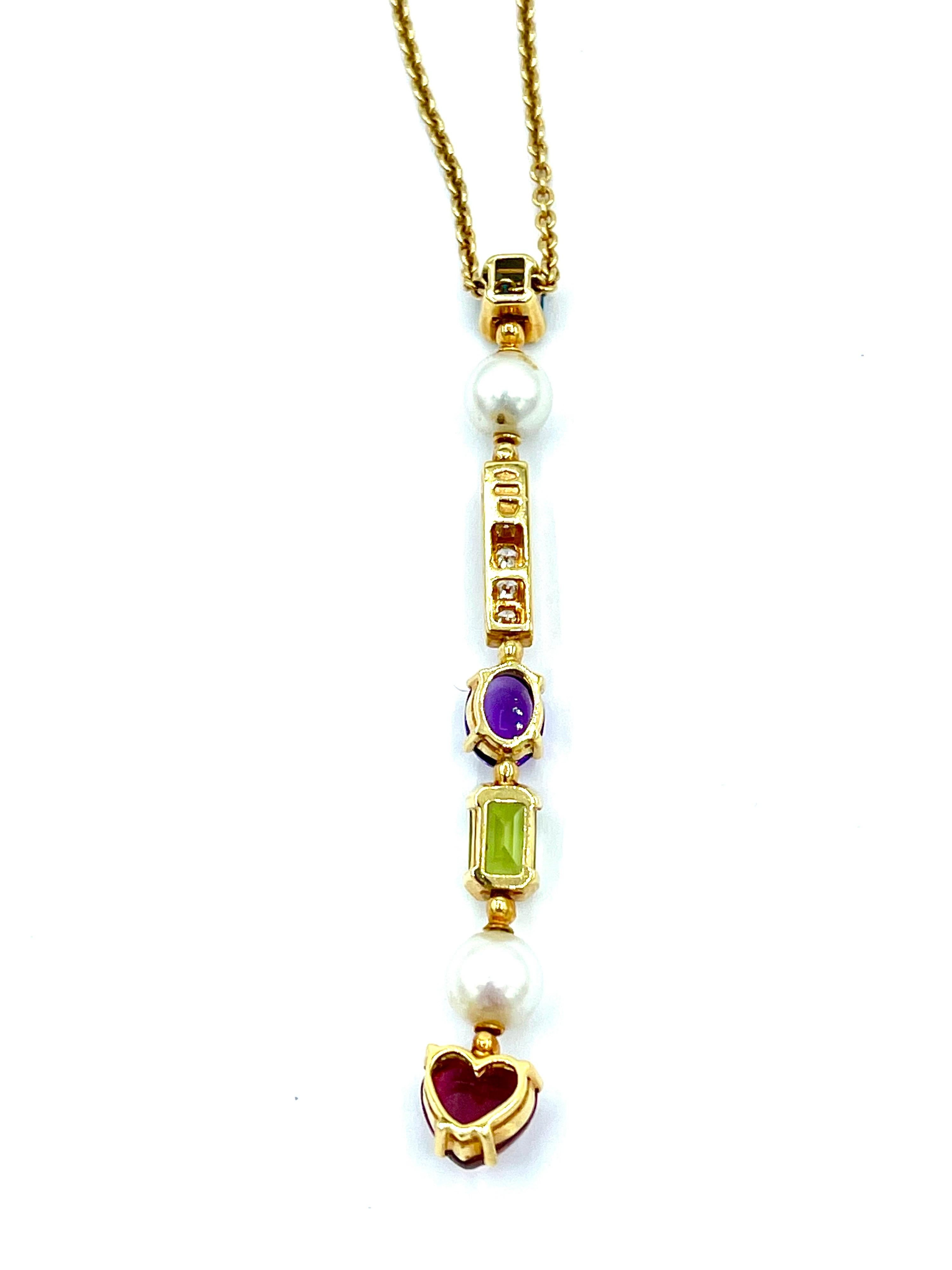 necklace with line pendant