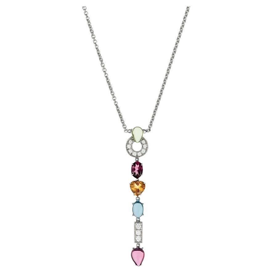 Bulgari Allegra Necklace with Citrine, Peridot, Topaz, Amethyst and Diamonds