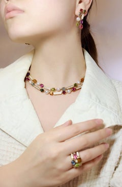 Bulgari Allegra Pearls Diamonds & Multi-gemstone Necklace