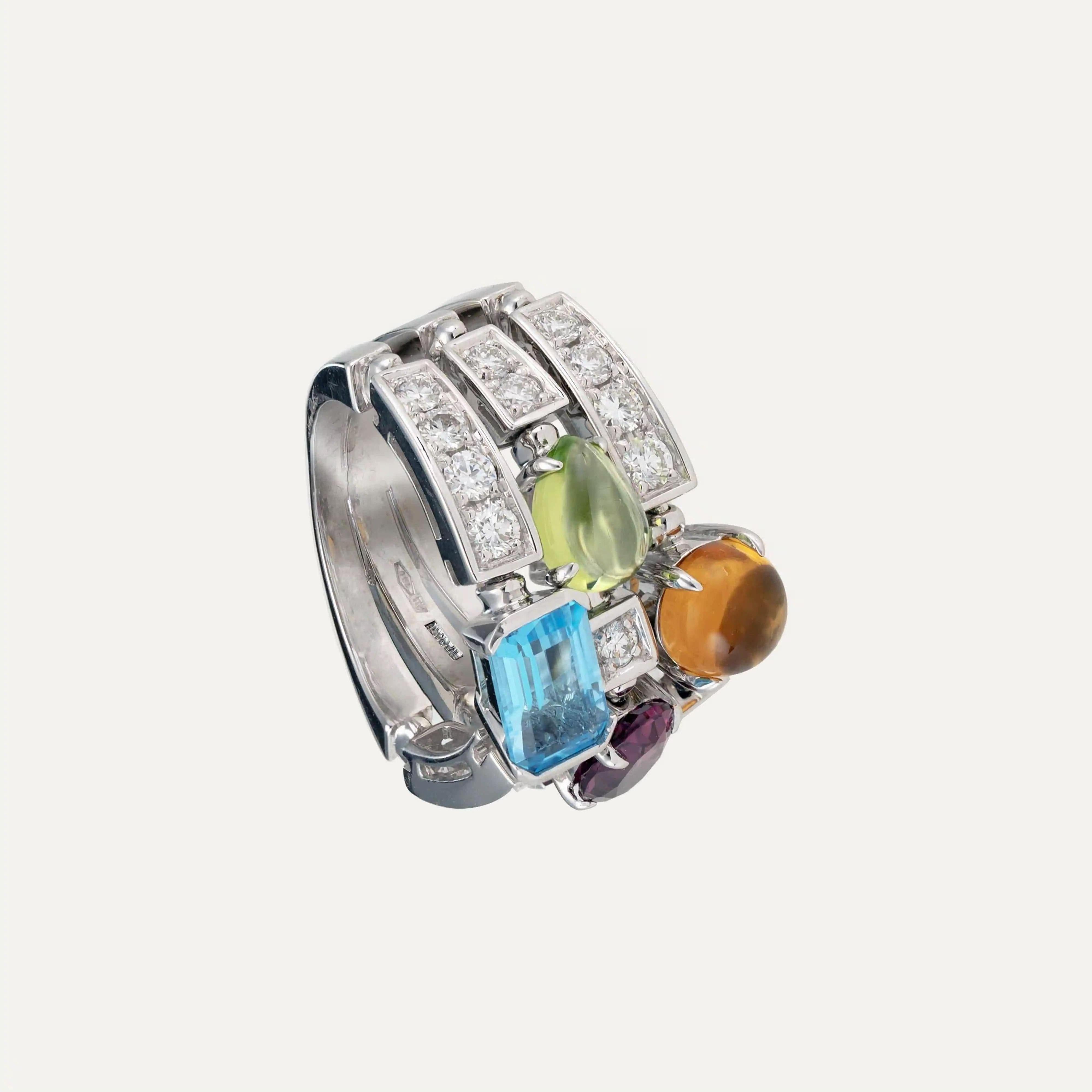 Anillo Bulgari Allegra con Citrino, Turmalina, Topacio, Amatista y Diamantes en venta 1