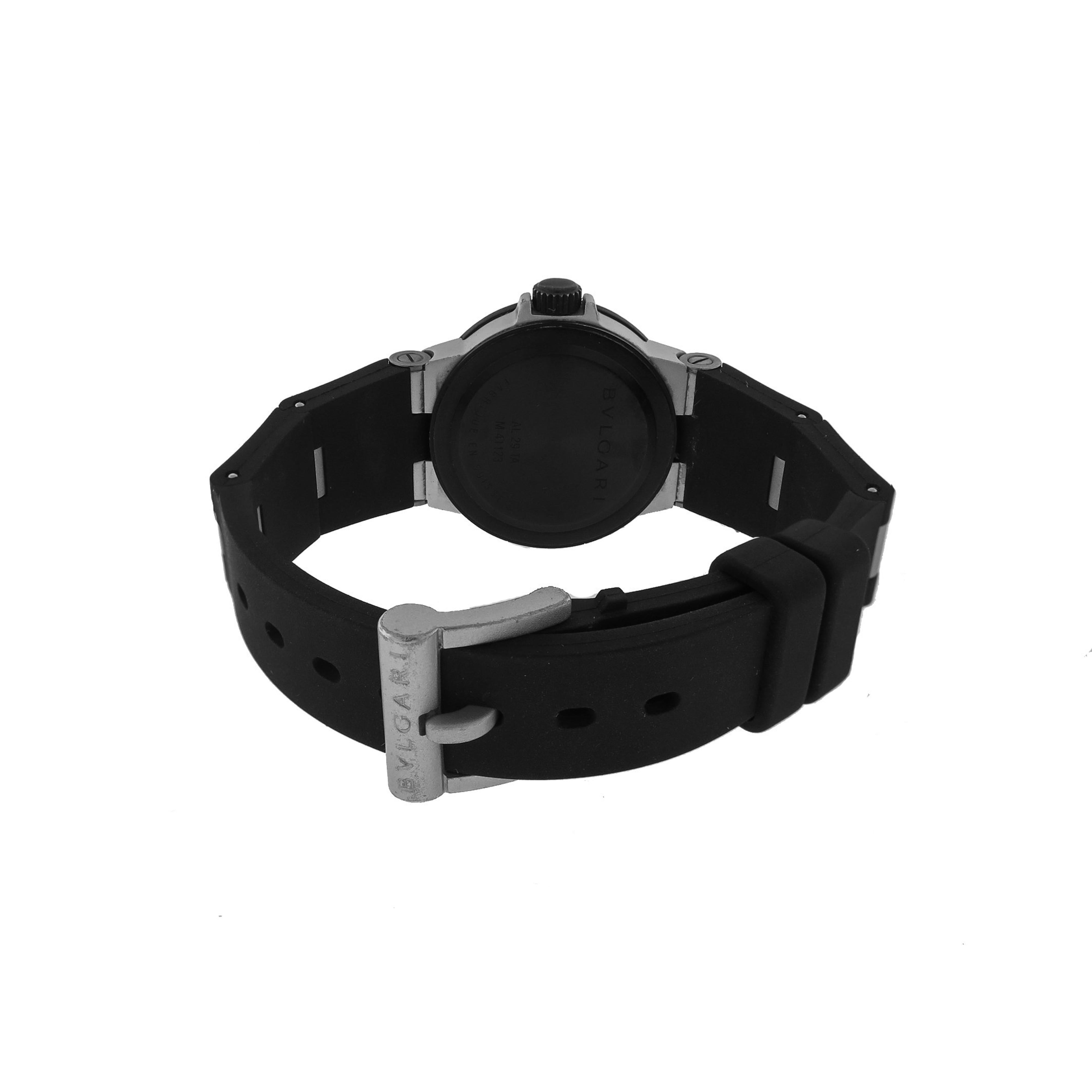 Modern Bulgari Aluminium Sport Rubber Strap Self-Winding Wristwatch