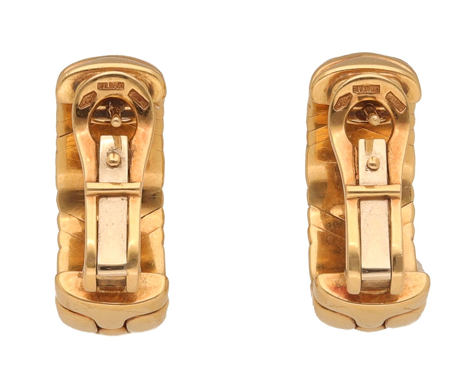 Bulgari Alveare 18 kt. Gelbgold-Reifen-Ohrringe (Moderne) im Angebot
