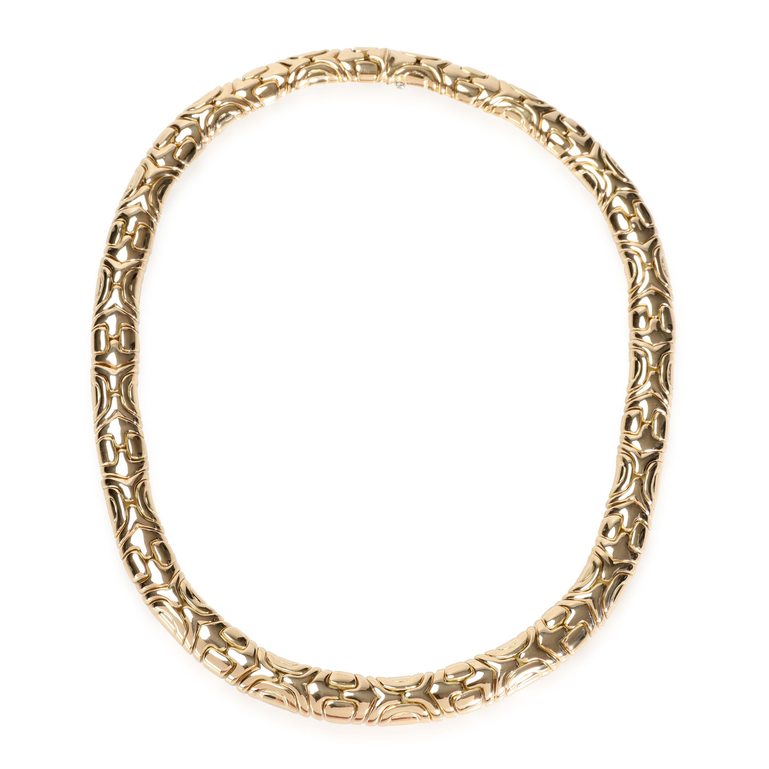Round Cut Bulgari Alveare Choker Necklace in 18K Yellow Gold