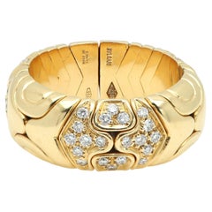 Bulgari Alveare Gold and Diamond Ring Band