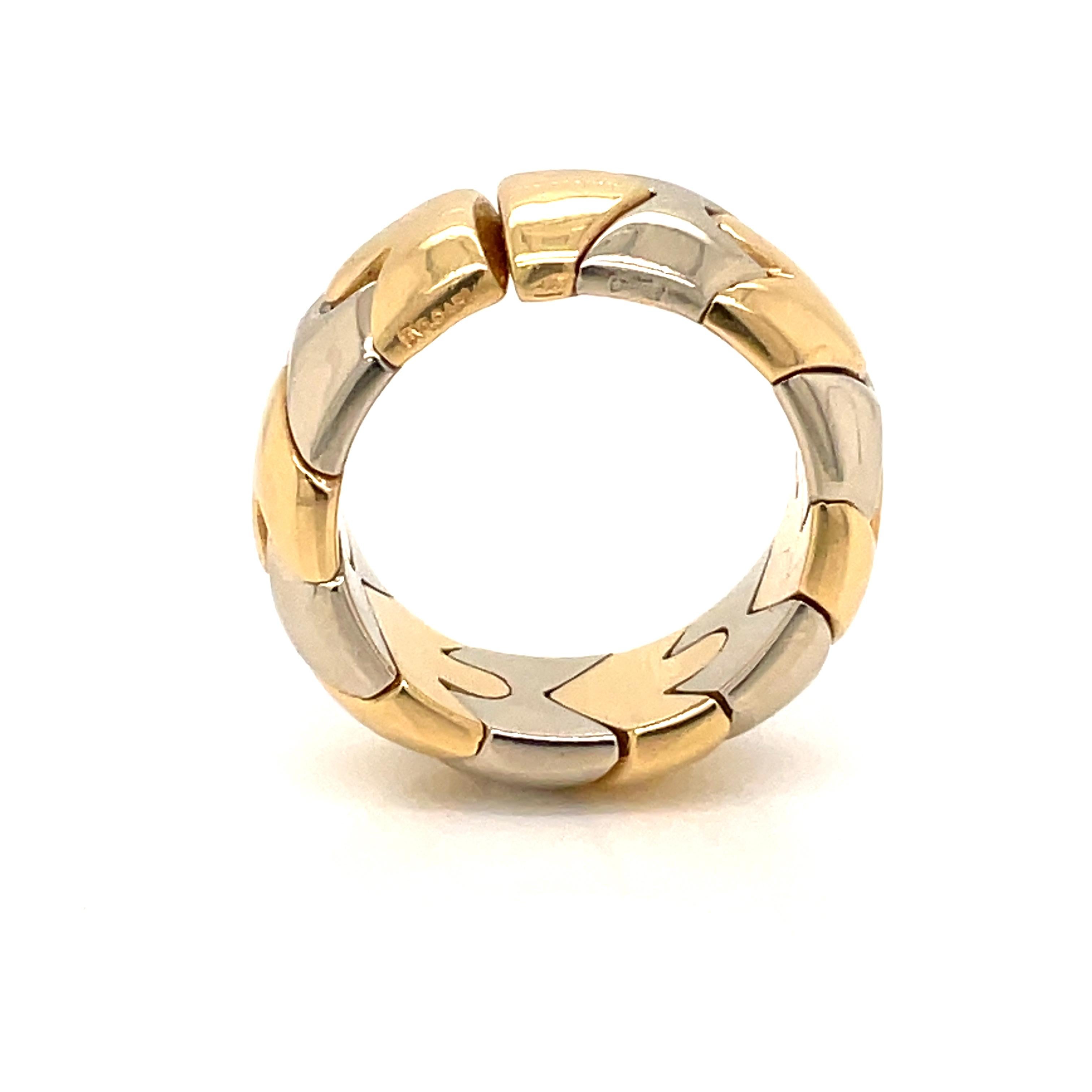 Bulgari Alveare Zwei Töne Gold Ring für Damen oder Herren