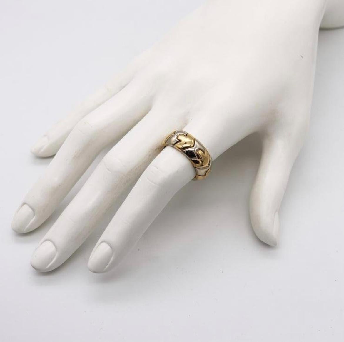 Bulgari Alveare Zwei Töne Gold Ring 2