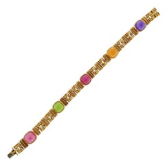 Bulgari Amethyst Citrine Peridot Tourmaline Gold Bracelet
