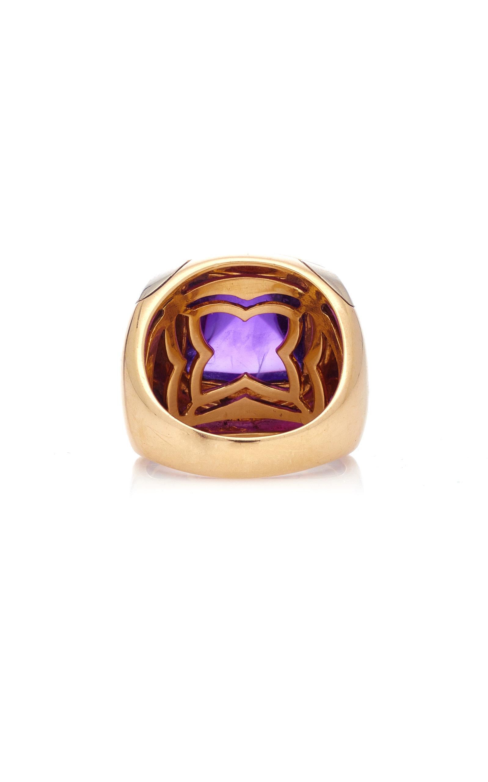 Bulgari Amethyst Gold Ring 1