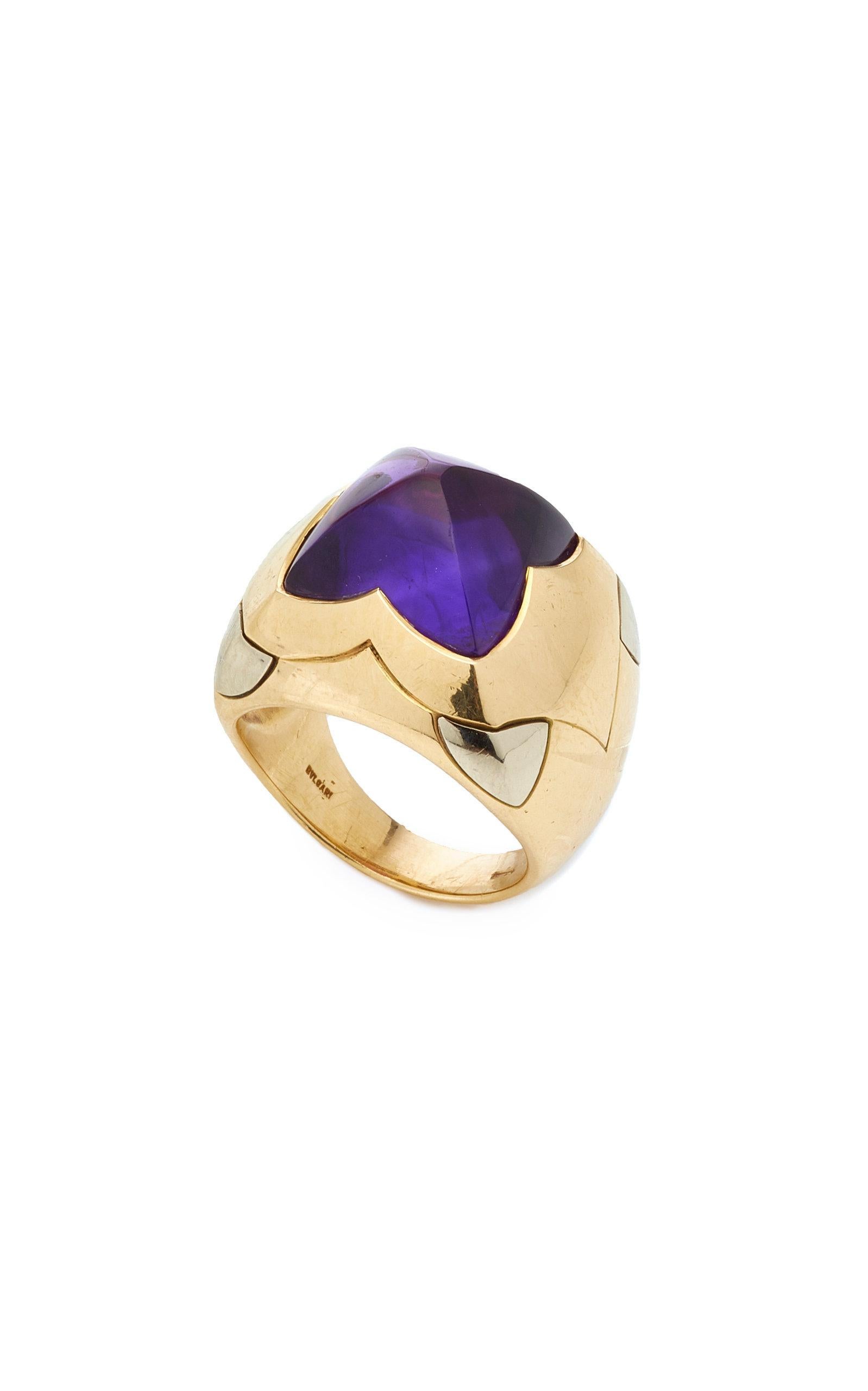 Bulgari Amethyst Gold Ring In Excellent Condition In New York, NY