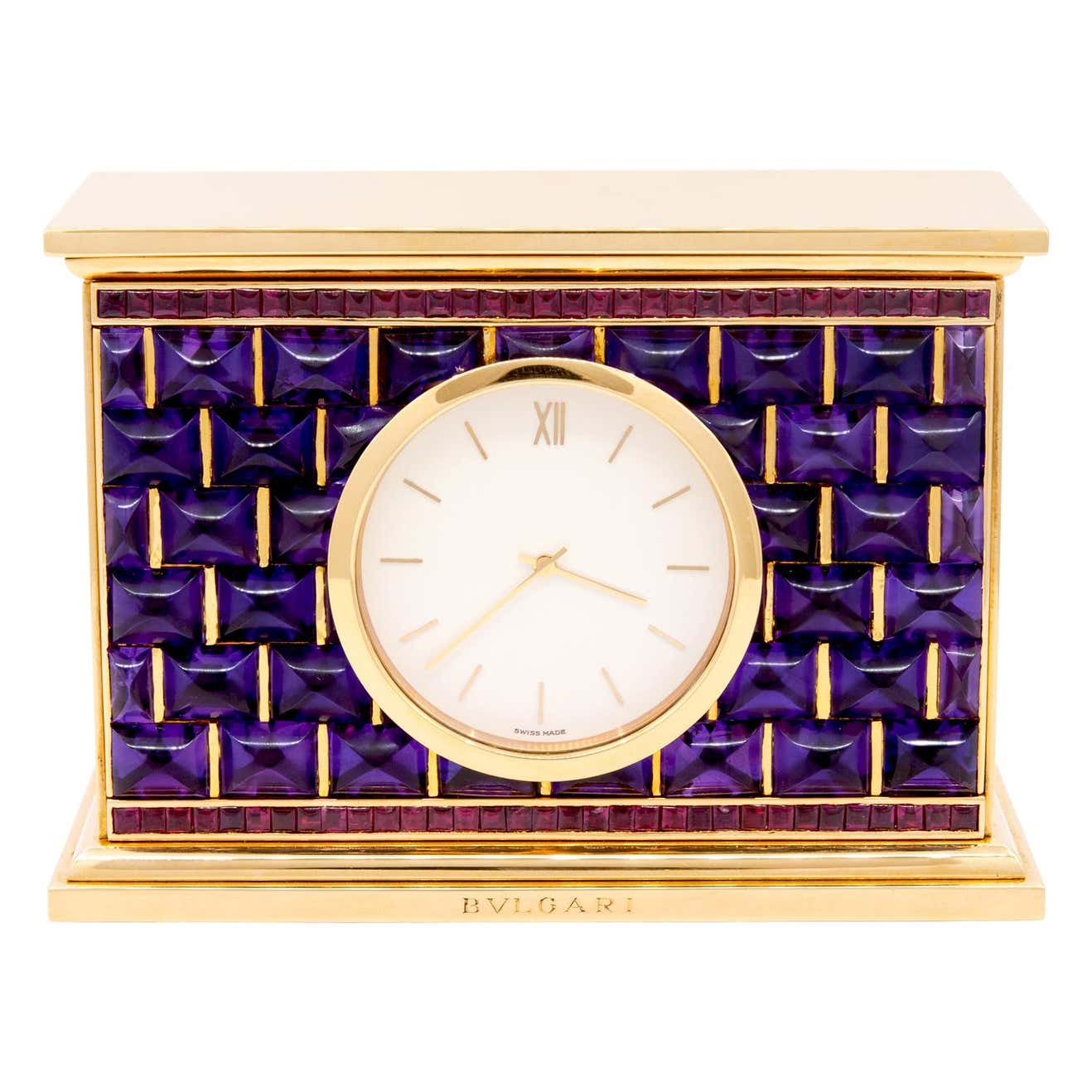 Bulgari Rome 1980s Cabochon Amethyst Ruby 18Carat Gold Iconic Style ...