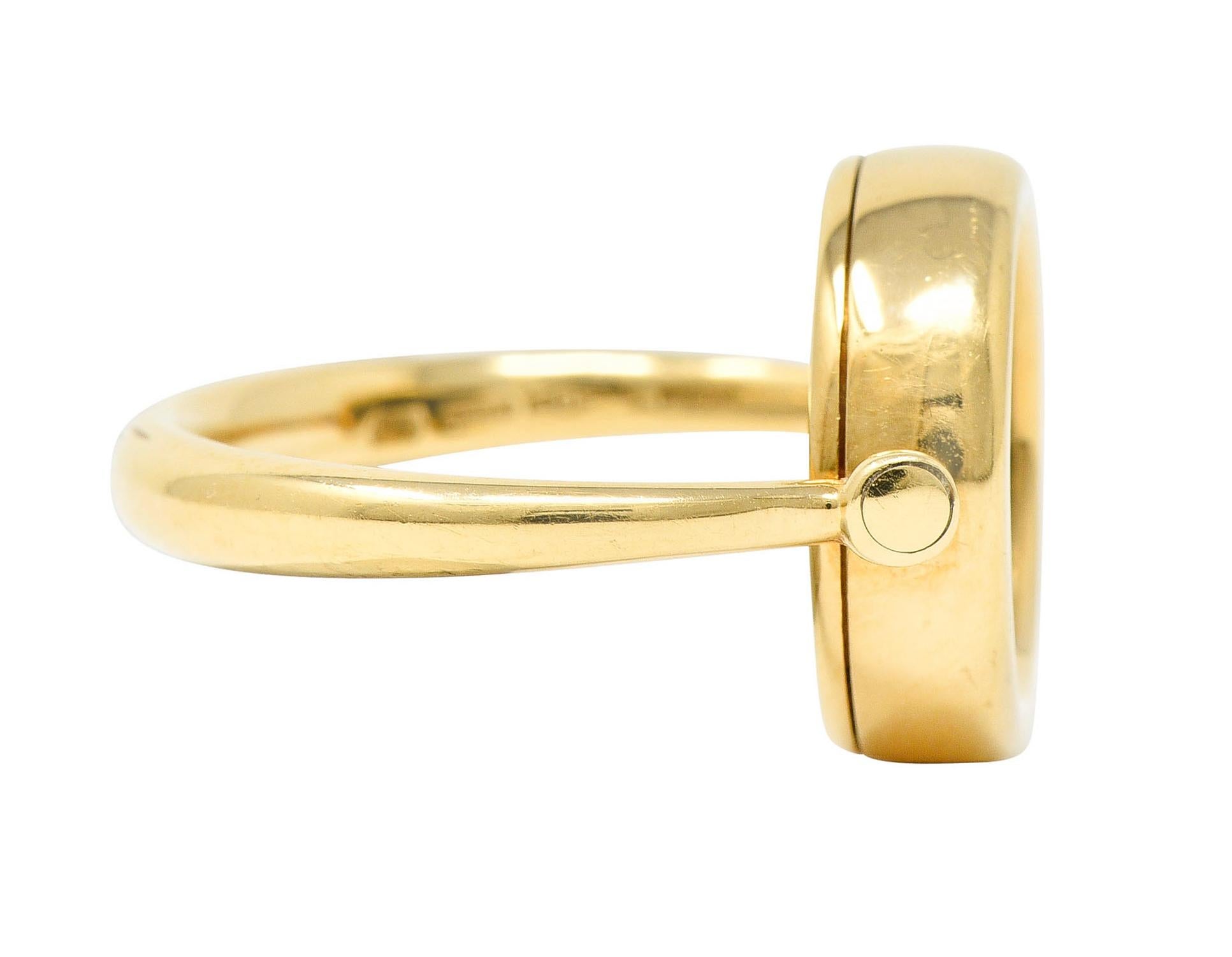 Bulgari Antike Münze 18 Karat Gold Monete Arcadius Flip Ring im Zustand „Hervorragend“ in Philadelphia, PA