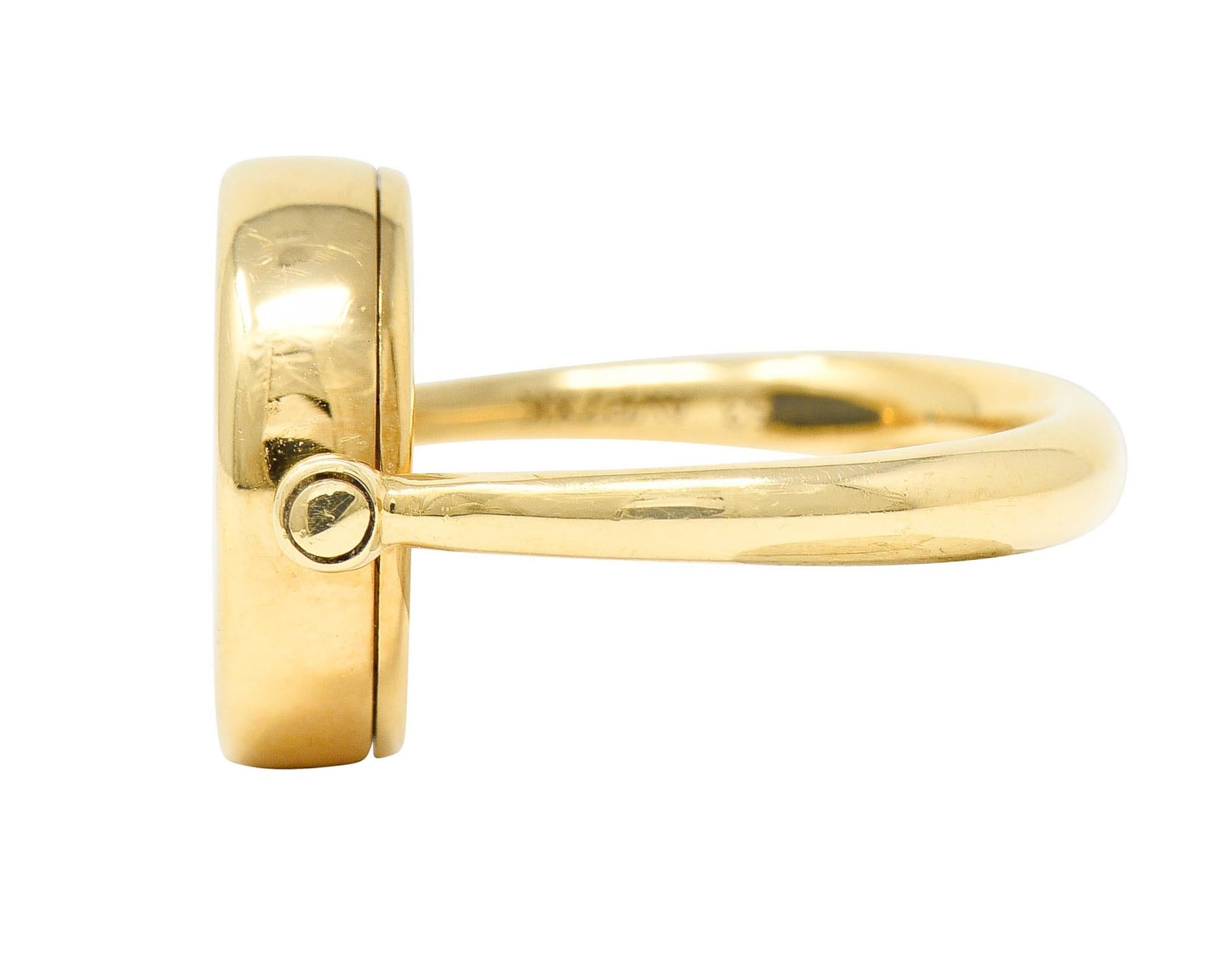 Bulgari Antike Münze 18 Karat Gold Monete Arcadius Flip Ring 1