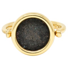 Bulgari Antike Münze 18 Karat Gold Monete Arcadius Flip Ring