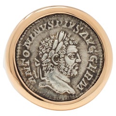 Bulgari, chevalière ancienne Monete en or rose 18 carats