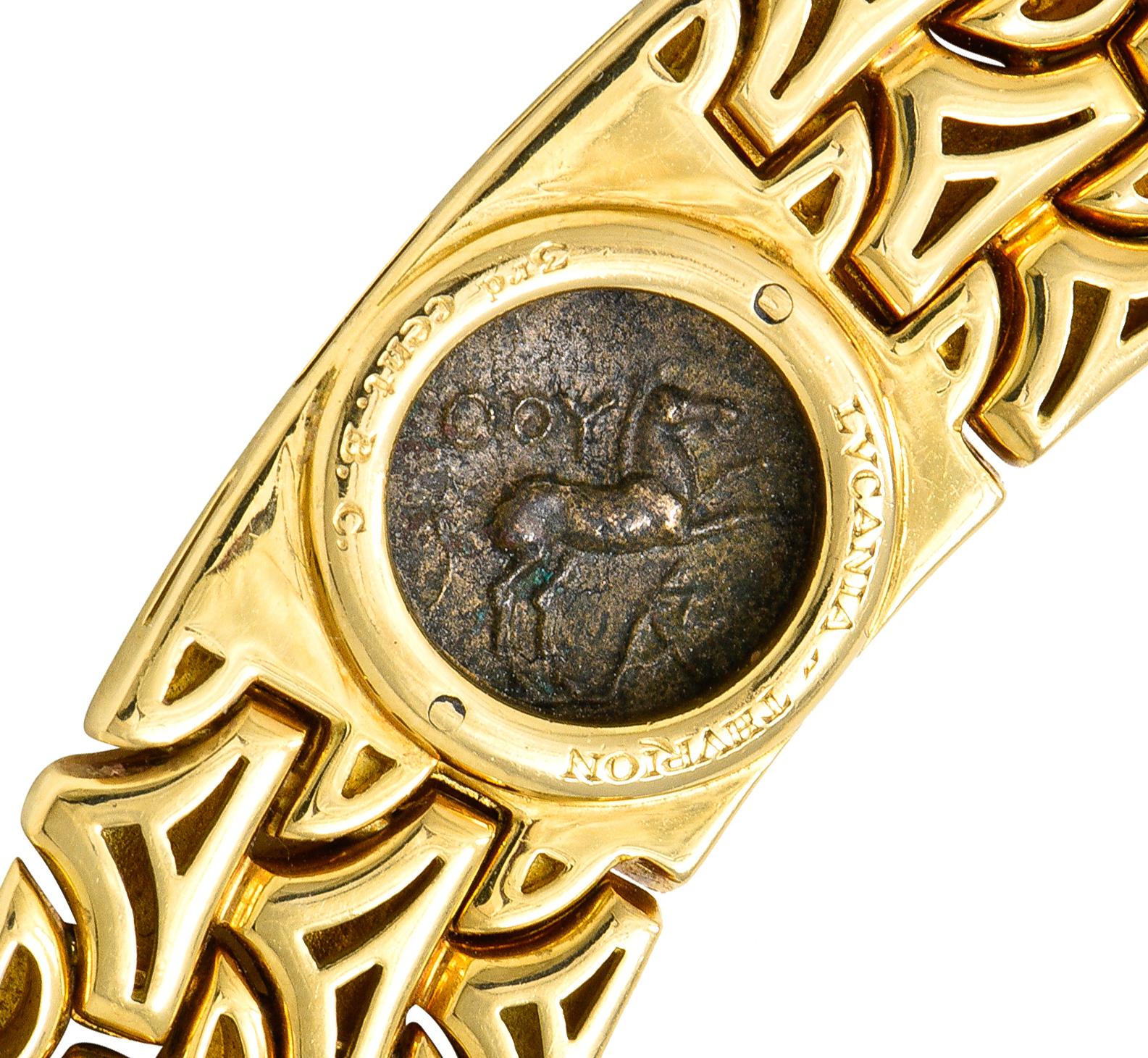 Bulgari Ancient Coin 18 Karat Yellow Gold Apollo Moneté Collar Vintage Necklace 2