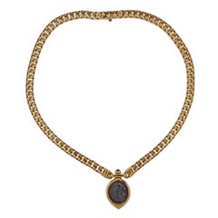 Collana Bulgari Ancient Coin Alessandro Magno Dramma Smeraldo Oro