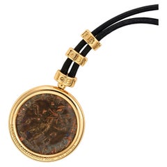 Bulgari Ancient Coin Monete pendant necklace.