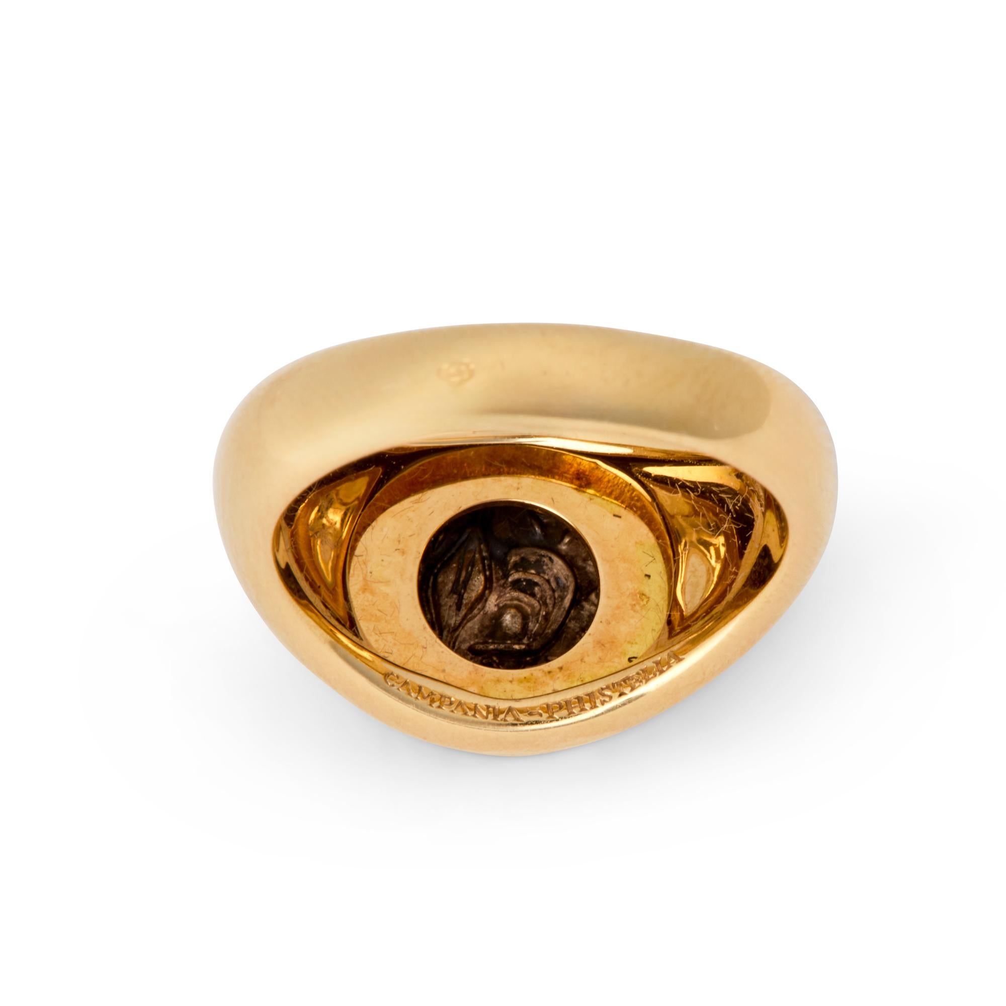 Bulgari Antike Münze Monet Ring im Zustand „Gut“ im Angebot in Weston, MA