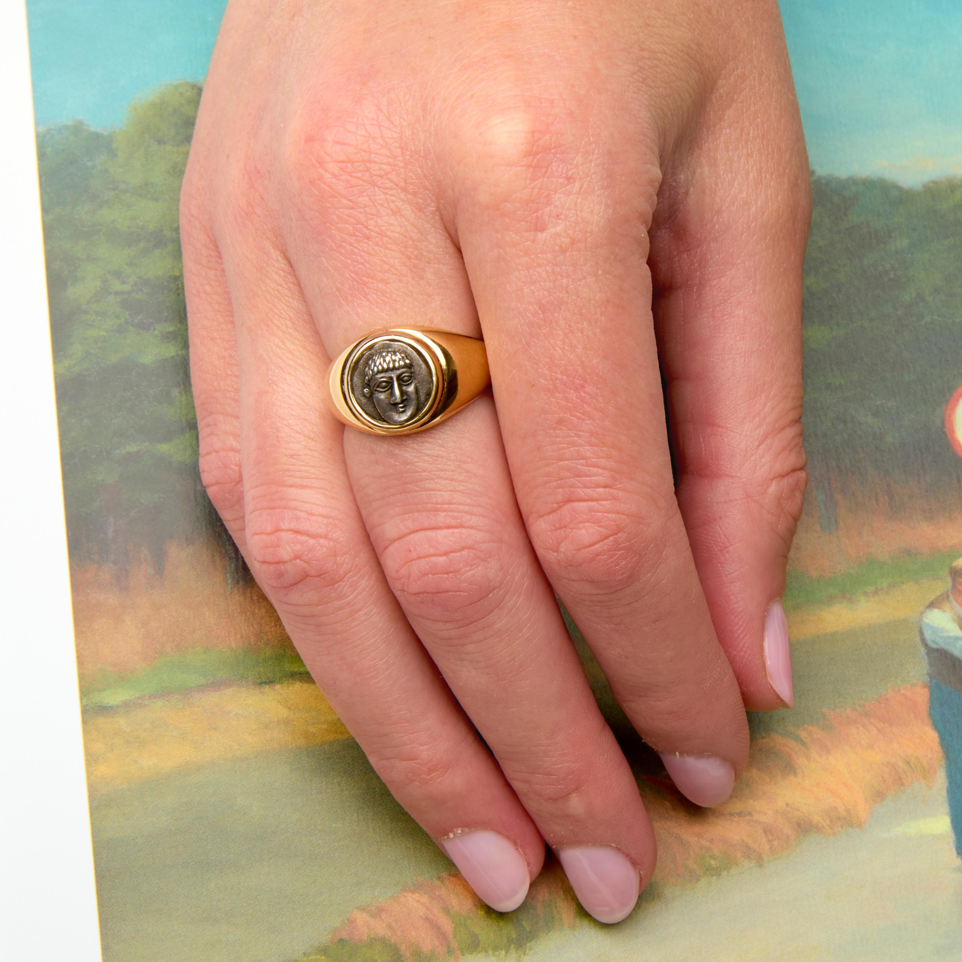 da uomo o donna Anello Bulgari Ancient Coin Monet in vendita