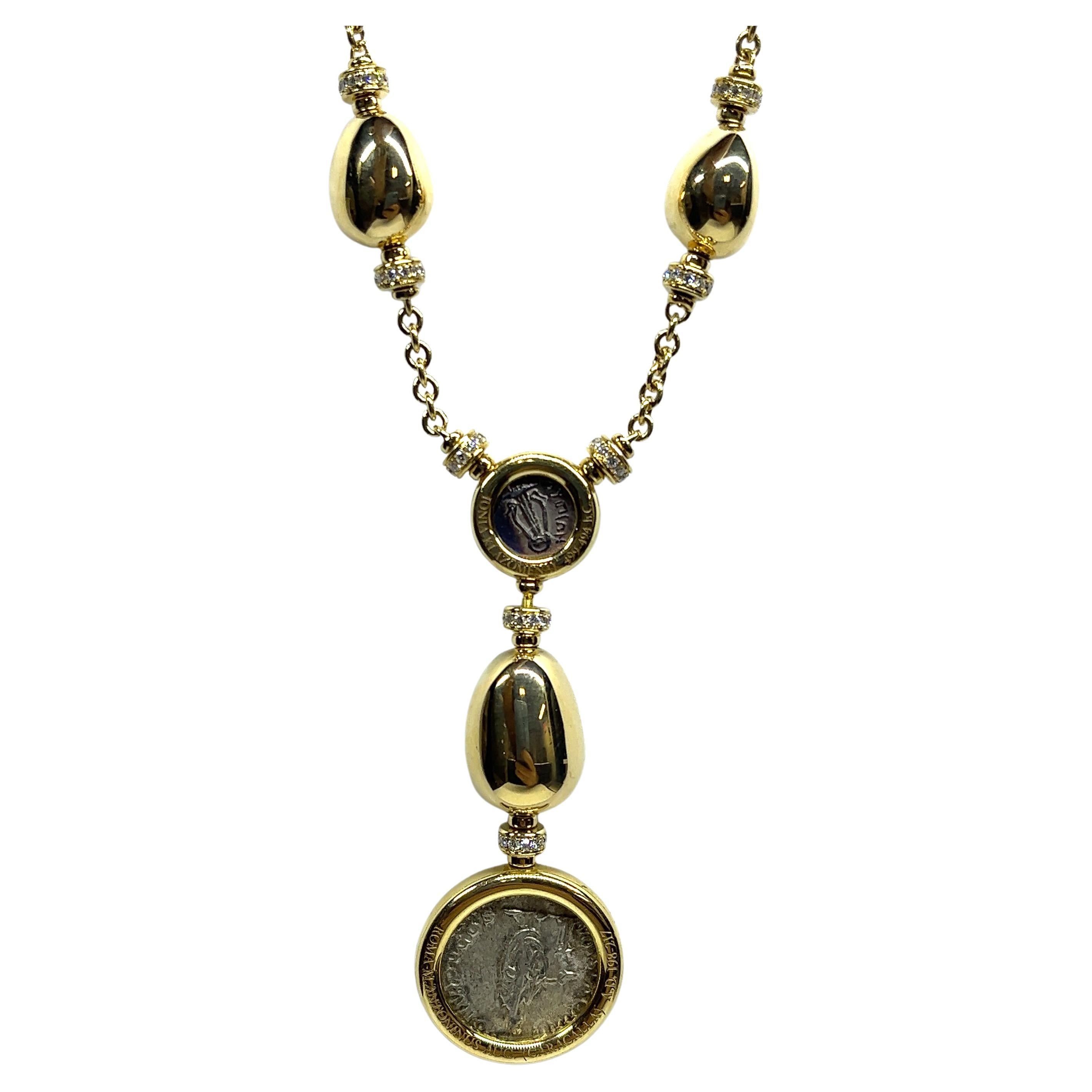 Bulgari Necklace with Ancient Roman Coin at 1stDibs