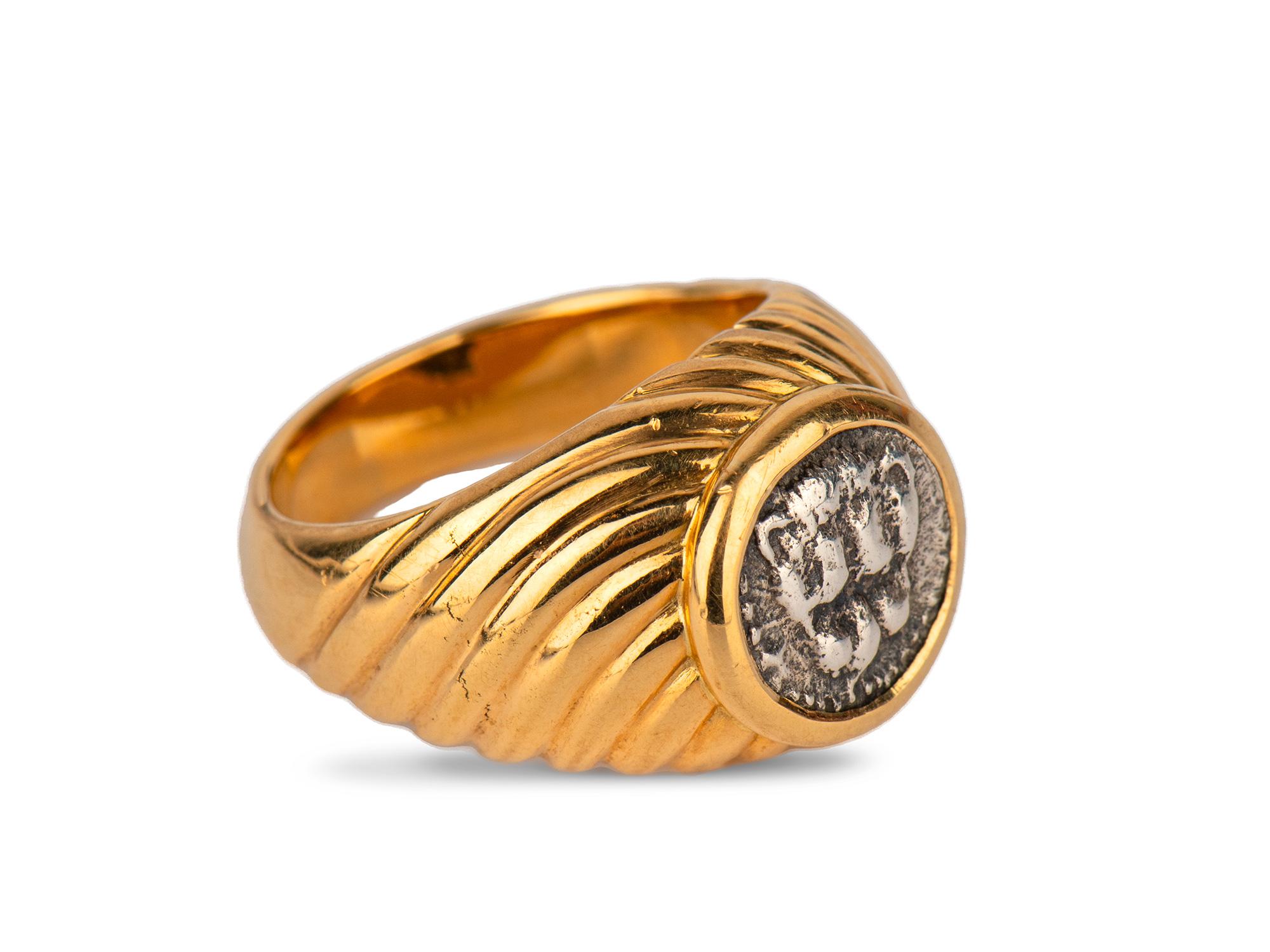 Bulgari Ancient Coin Ring In Good Condition For Sale In San Antonio, TX
