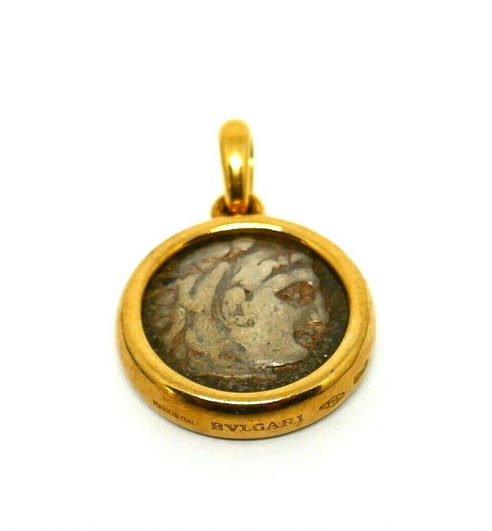 Women's or Men's Bulgari Ancient Coin Yellow Gold Charm Pendant