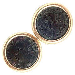 Bulgari Ancient Coin Yellow Gold Cufflinks