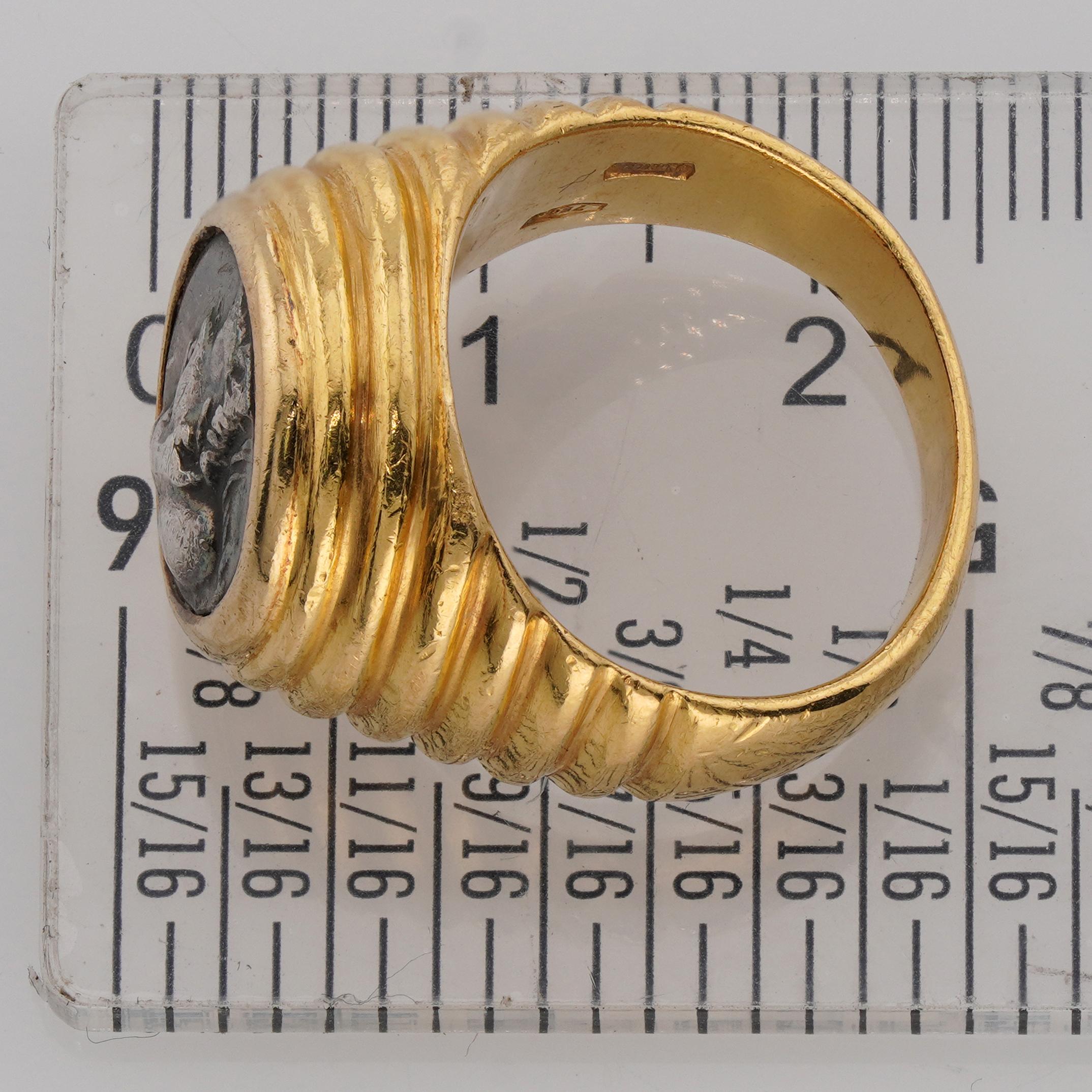 Anello BULGARI Moneta Greca Antica Imperial Silver in oro giallo 18k in vendita 5